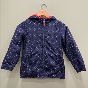 Polka Dot Navy Hooded Jacket KIDS